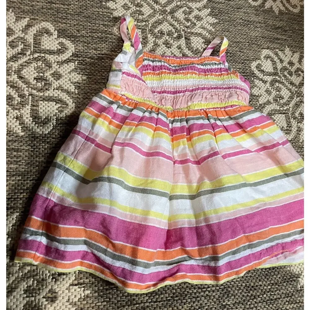 Old Navy Spring Toddler Dress Size 12-18 Striped Print‎ Sundress